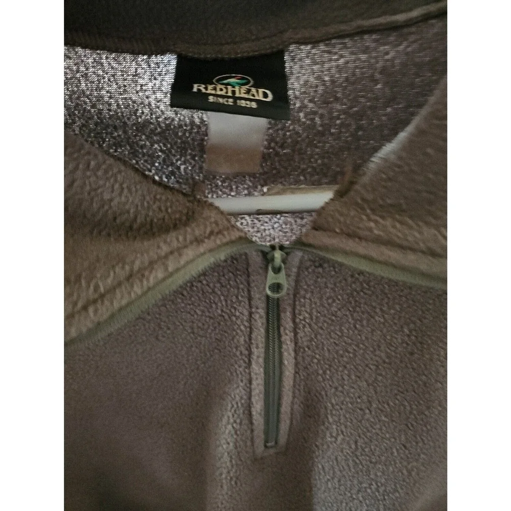 Redhead Sweater Large green Zip Neck Pullover Lightweight Men CR2 SZ L Very Nice